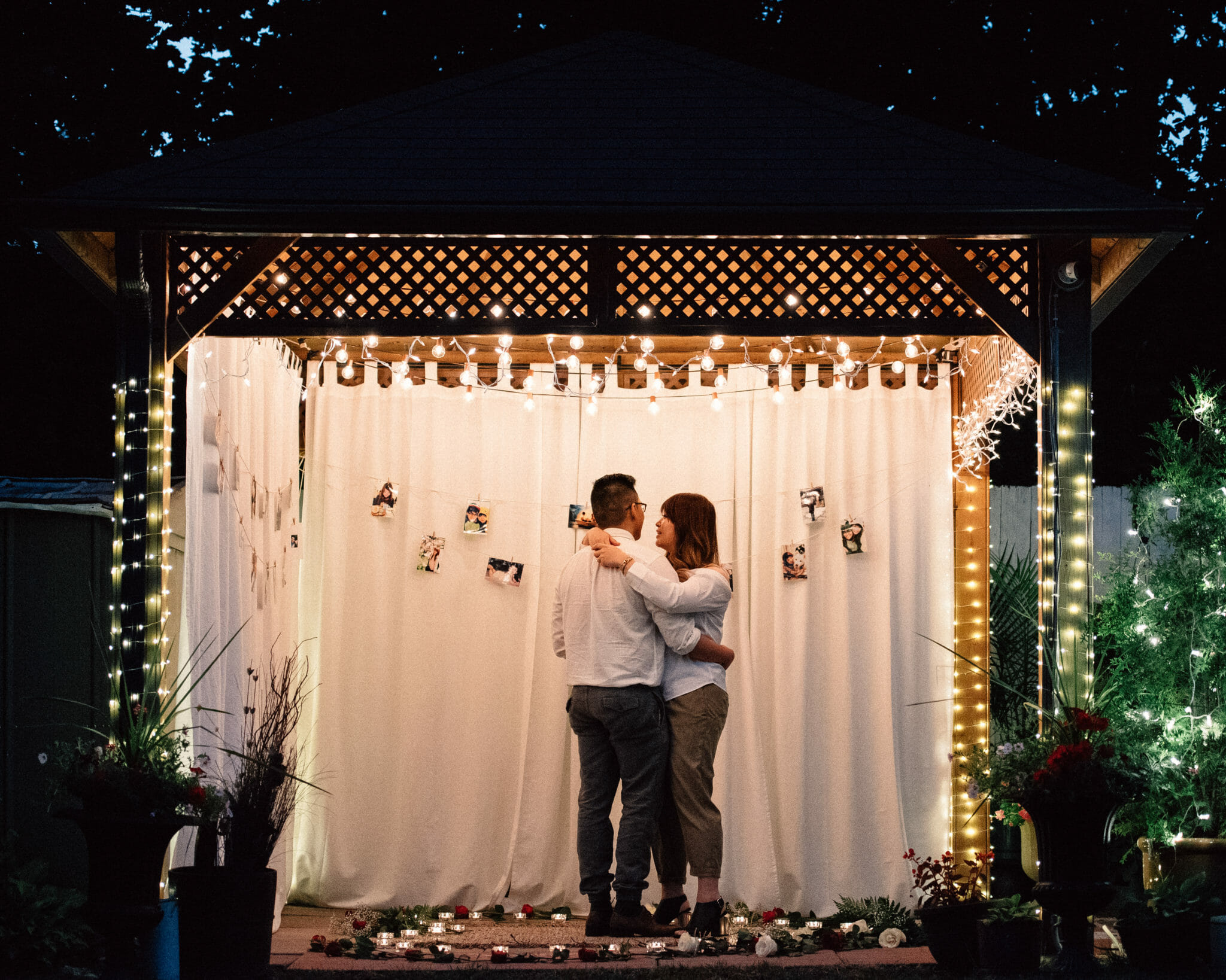 Backyard Marriage Proposal Scarborough Proposal Photographer Chelsey Cunningham