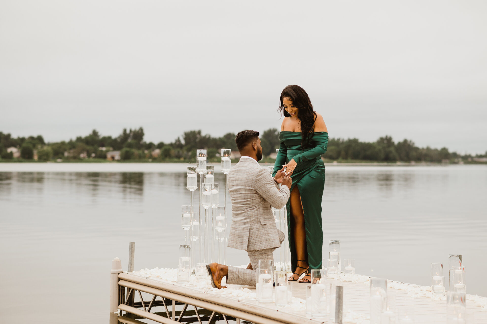 lake dock marriage proposal